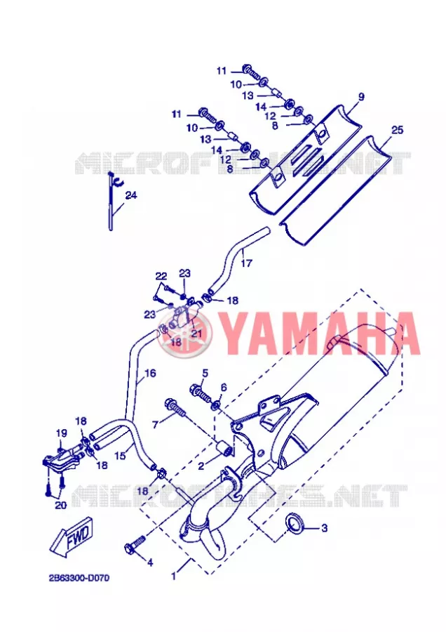 EXHAUST Yamaha SCOOTER 50 2013 BOOSTER  CW50