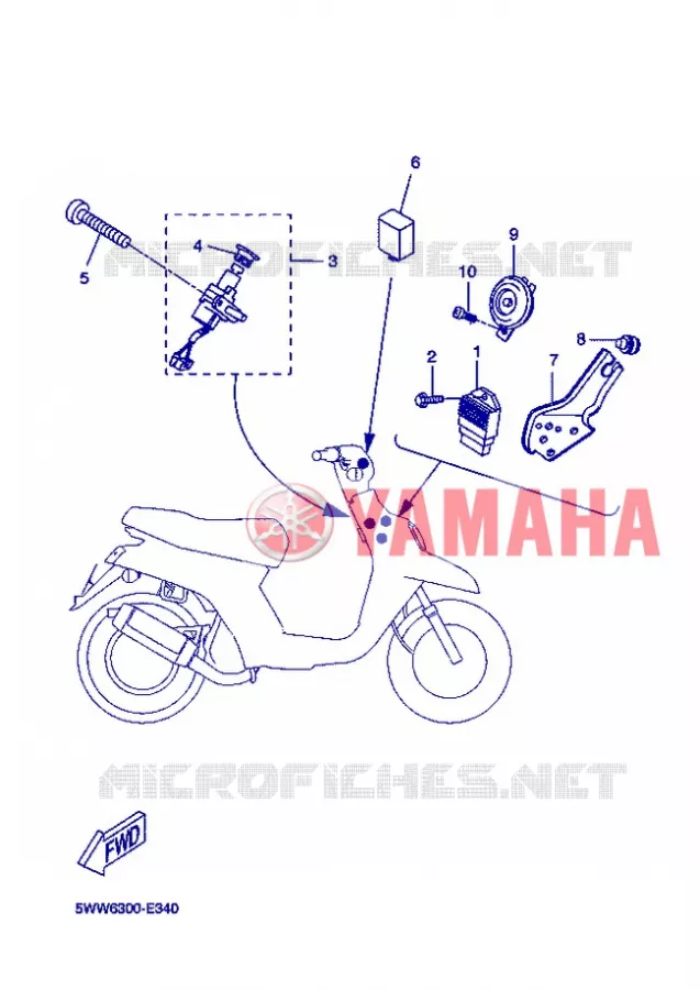 ELECTRICAL 1 Yamaha SCOOTER 50 2013 BOOSTER  CW50
