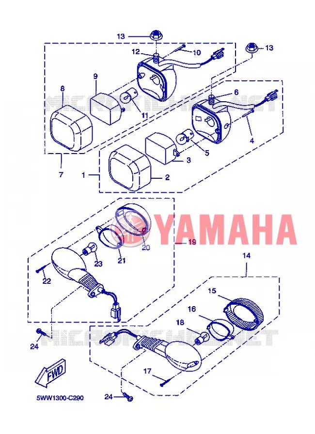 INDICATOR Yamaha SCOOTER 50 2013 BOOSTER  CW50