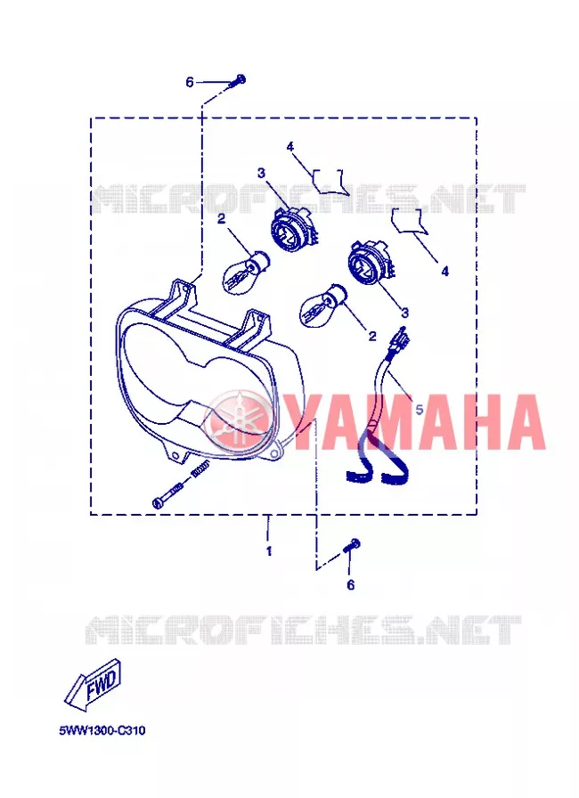 HEADLIGHT Yamaha SCOOTER 50 2013 BWS  CW50