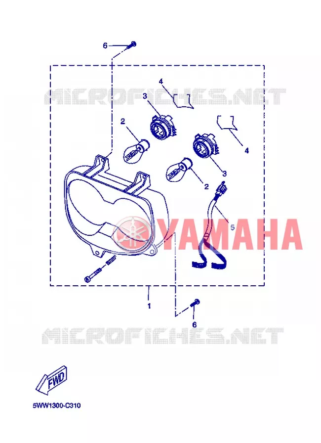 HEADLIGHT Yamaha SCOOTER 50 2013 BWS  CW50