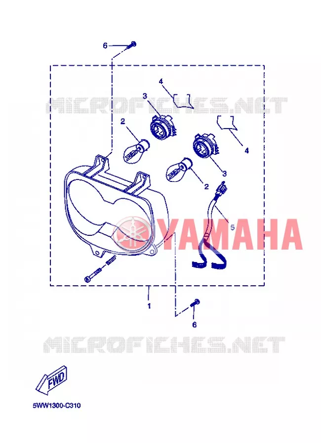 HEADLIGHT Yamaha SCOOTER 50 2013 BWS  CW50