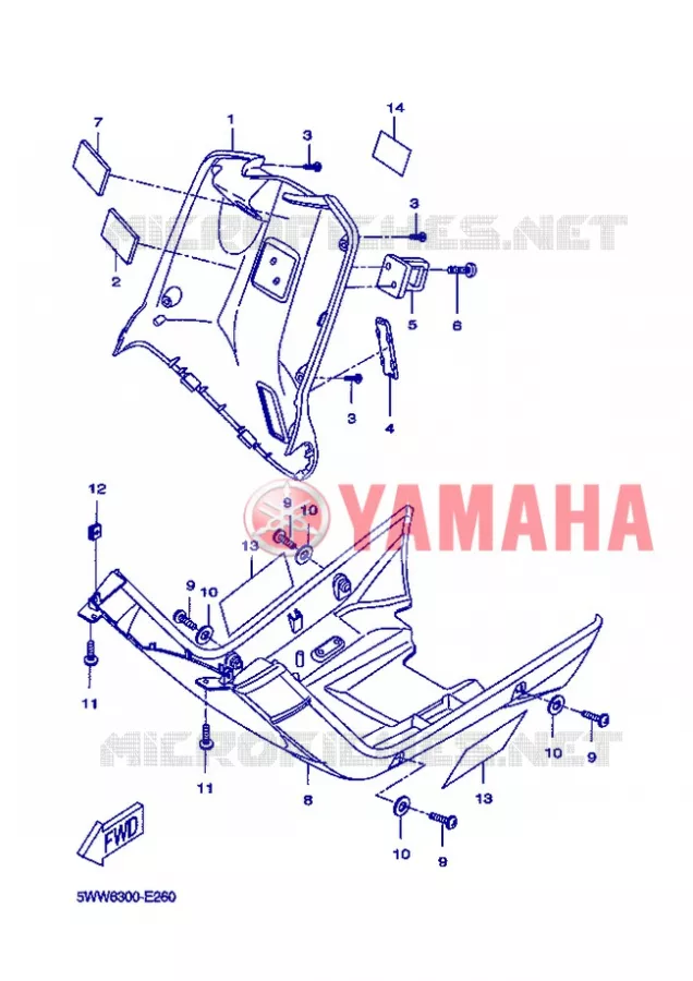 LEG SHIELD Yamaha SCOOTER 50 2013 BWS  CW50