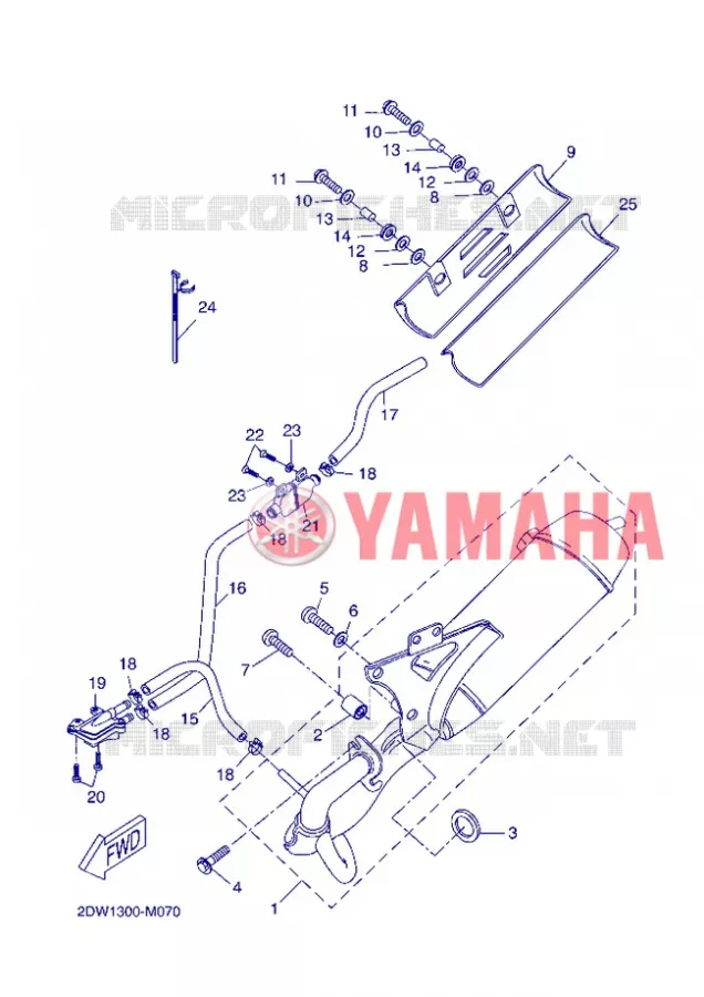 EXHAUST Yamaha SCOOTER 50 2013 BWS  CW50E