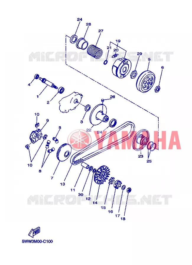 STARTER CLUTCH Yamaha SCOOTER 50 2013 BOOSTER  CW50L