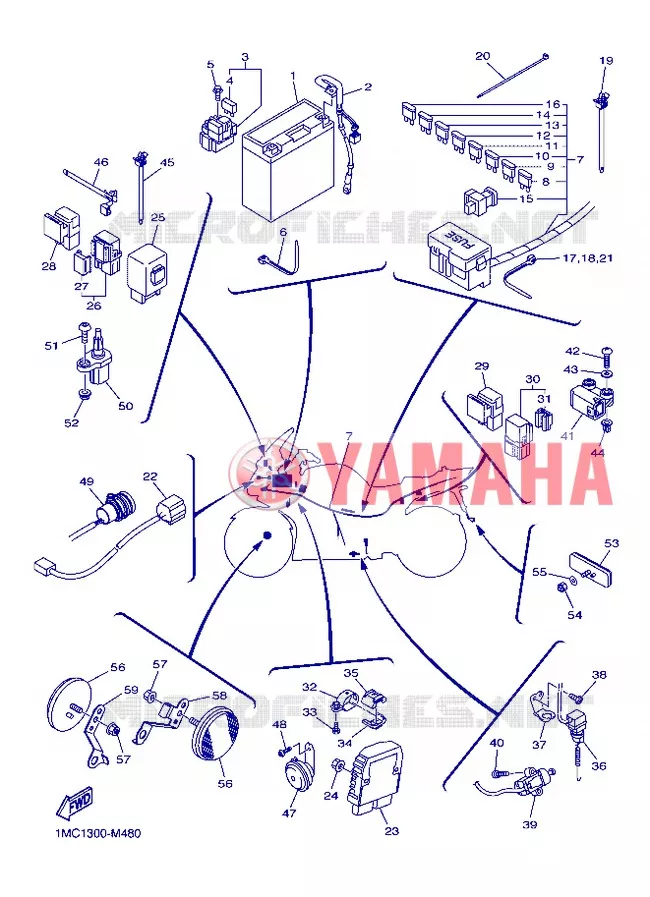 ELECTRICAL 2 Yamaha MOTO 1300 2013 FJR ABS  FJR1300A
