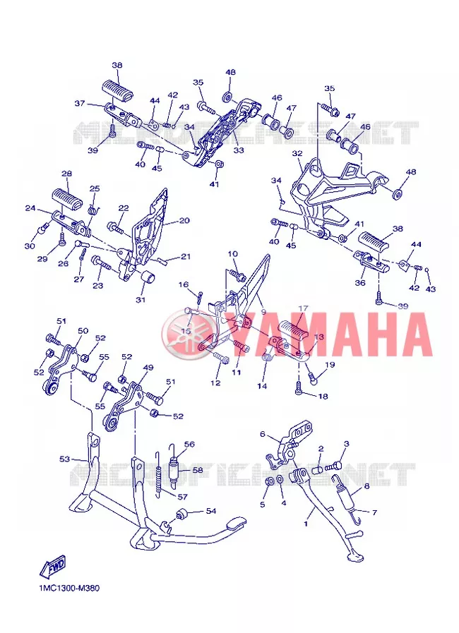 STAND / FOOTREST Yamaha MOTO 1300 2013 FJR ABS  FJR1300A