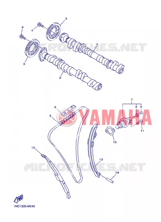 CAMSHAFT / TIMING CHAIN Yamaha MOTO 1300 2013 FJR AS ABS  FJR1300AS