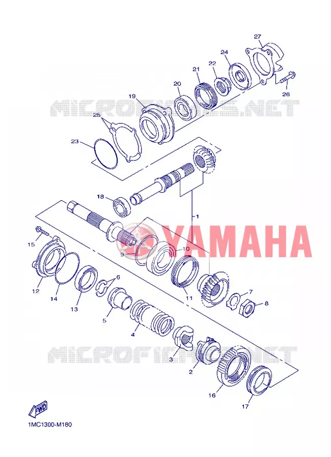 CROSS SHAFT Yamaha MOTO 1300 2013 FJR AS ABS  FJR1300AS