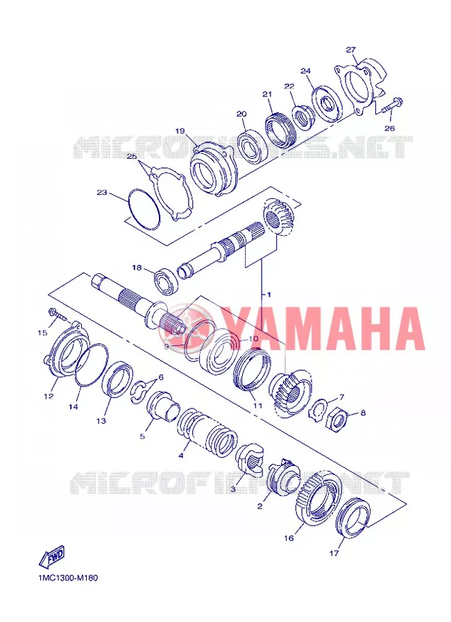 CROSS SHAFT Yamaha MOTO 1300 2013 FJR AS ABS  FJR1300AS