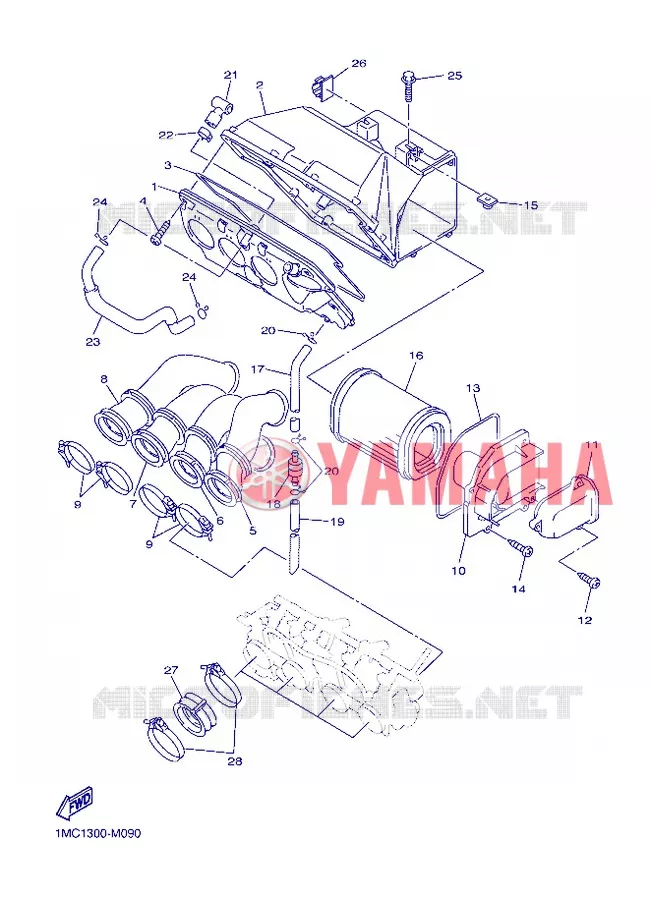 INTAKE Yamaha MOTO 1300 2013 FJR AS ABS  FJR1300AS