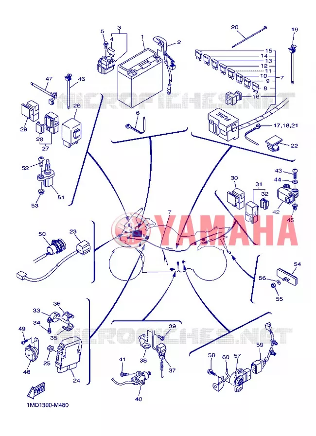 ELECTRICAL 2 Yamaha MOTO 1300 2013 FJR AS ABS  FJR1300AS