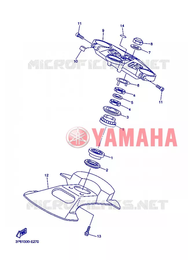STEERING Yamaha MOTO 1300 2013 FJR AS ABS  FJR1300AS
