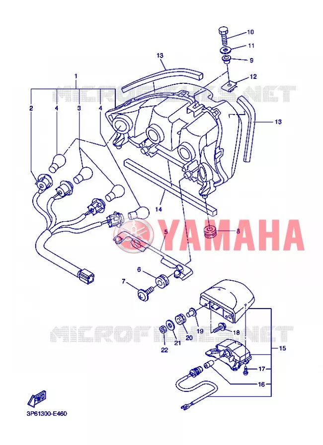 TAIL LIGHT Yamaha MOTO 1300 2013 FJR AS ABS  FJR1300AS