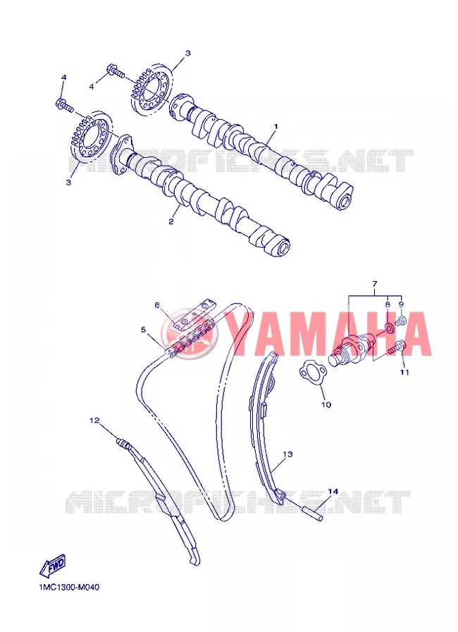 CAMSHAFT / TIMING CHAIN Yamaha MOTO 1300 2013 FJR AS ABS  FJR1300AS