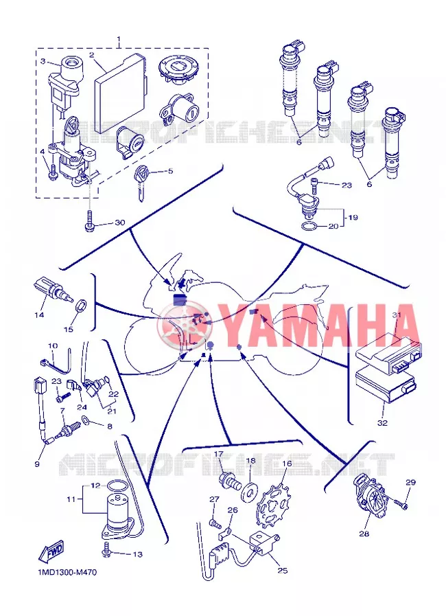 ELECTRICAL 1 Yamaha MOTO 1300 2013 FJR AS ABS  FJR1300AS