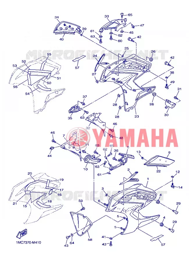 COVER 2 Yamaha MOTO 1300 2013 FJR AS ABS  FJR1300AS