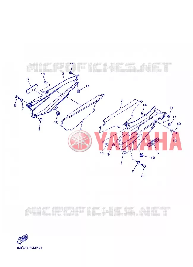 SIDE COVER Yamaha MOTO 1300 2013 FJR AS ABS  FJR1300AS