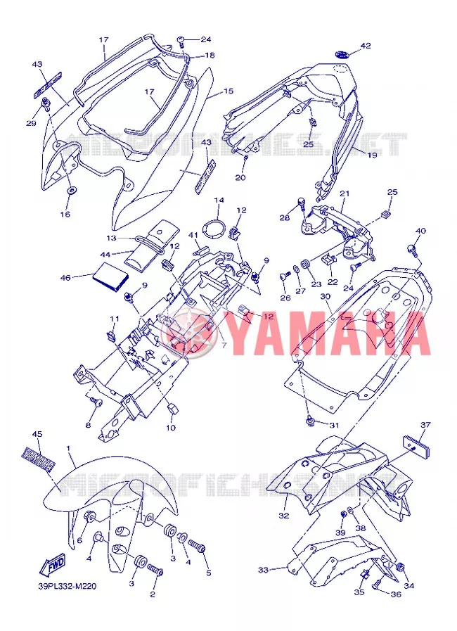 FENDER Yamaha MOTO 800 2013 FZ8  FZ8-N