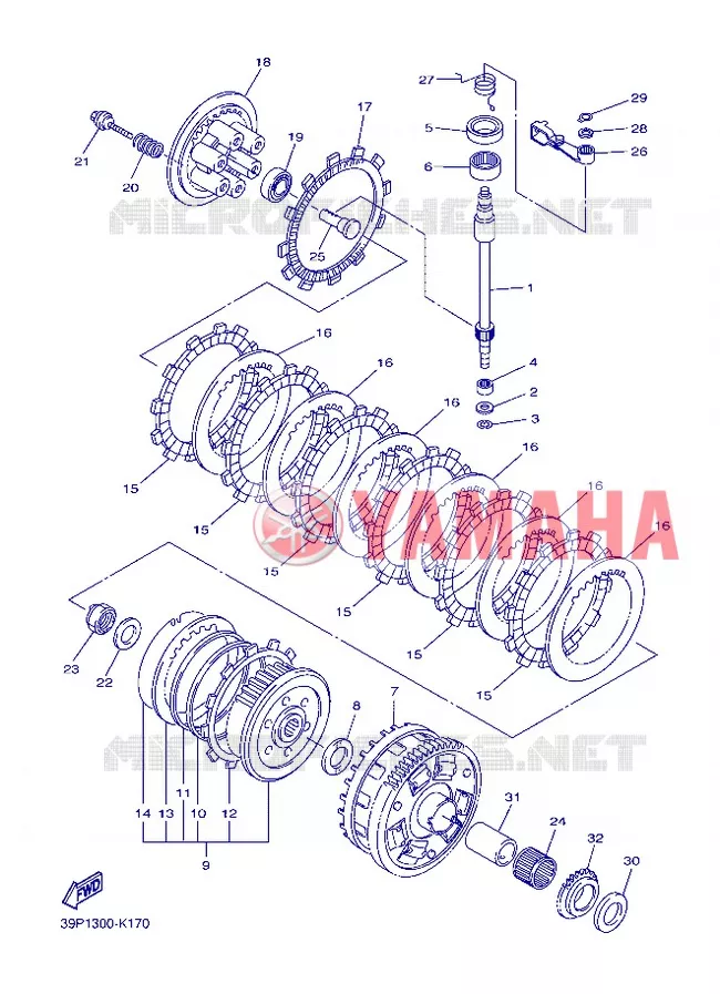STARTER CLUTCH Yamaha MOTO 800 2013 FZ8  FZ8-N