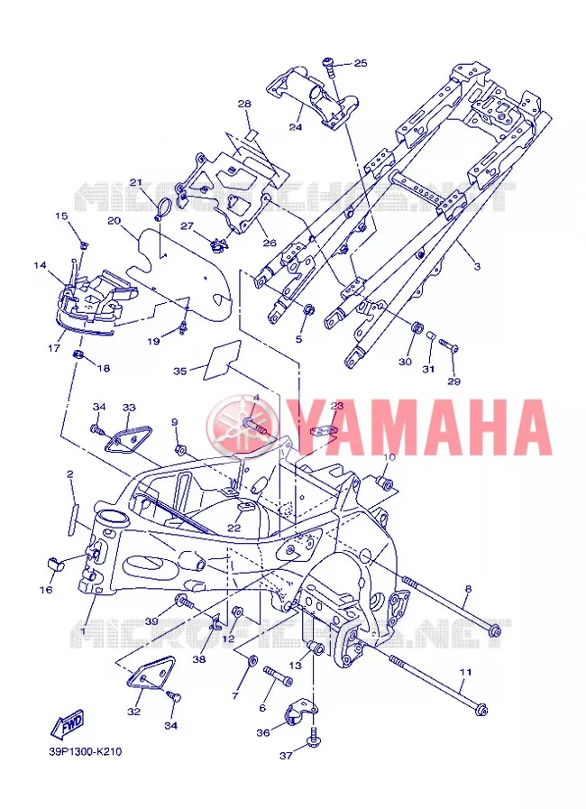 FRAME Yamaha MOTO 800 2013 FZ8  FZ8-N
