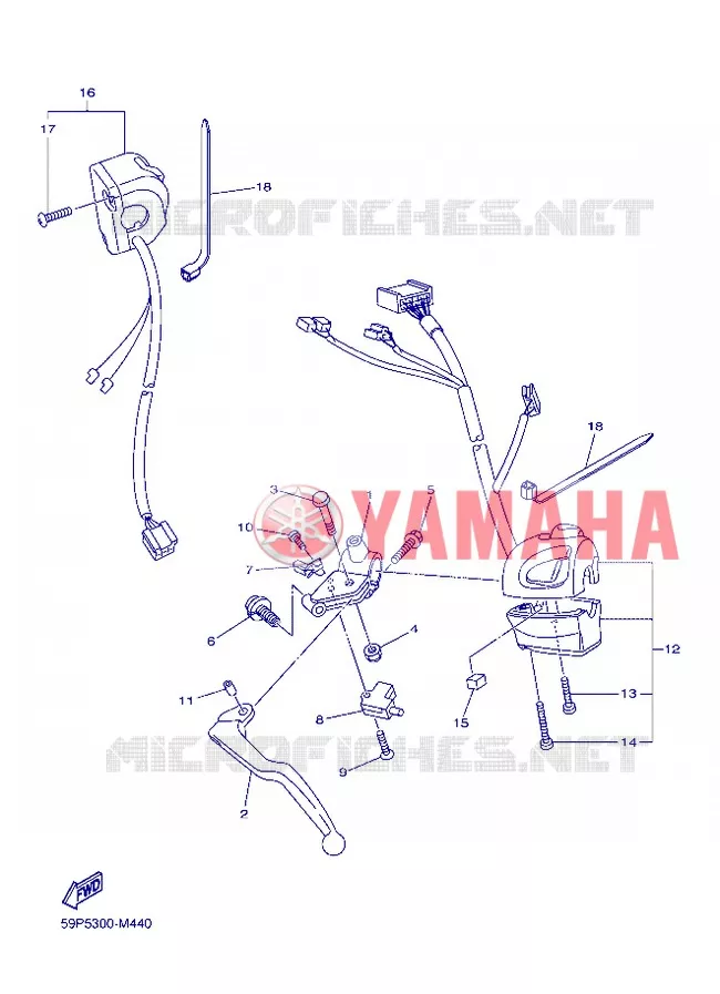 SWITCH / LEVER Yamaha MOTO 800 2013 FZ8  FZ8-N