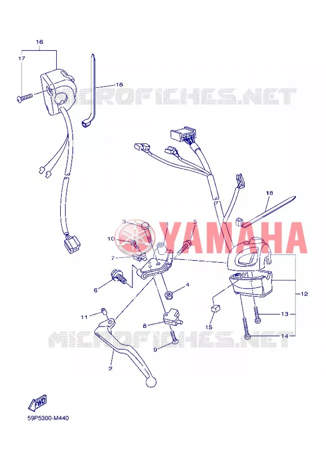 SWITCH / LEVER Yamaha MOTO 800 2013 FZ8 ABS  FZ8-NA