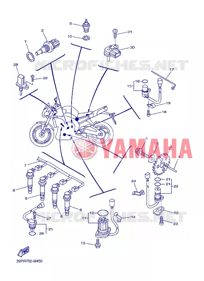 ELECTRICAL 1 Yamaha MOTO 800 2013 FAZER  FZ8-S