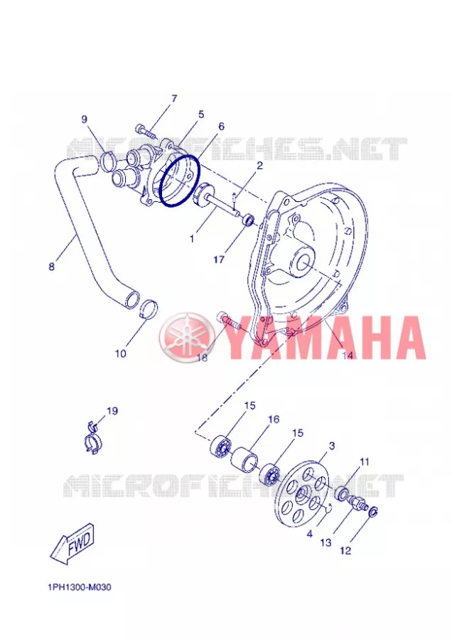 WATERPUMP / HOSES Yamaha SCOOTER 50 2013 AEROX  NS50