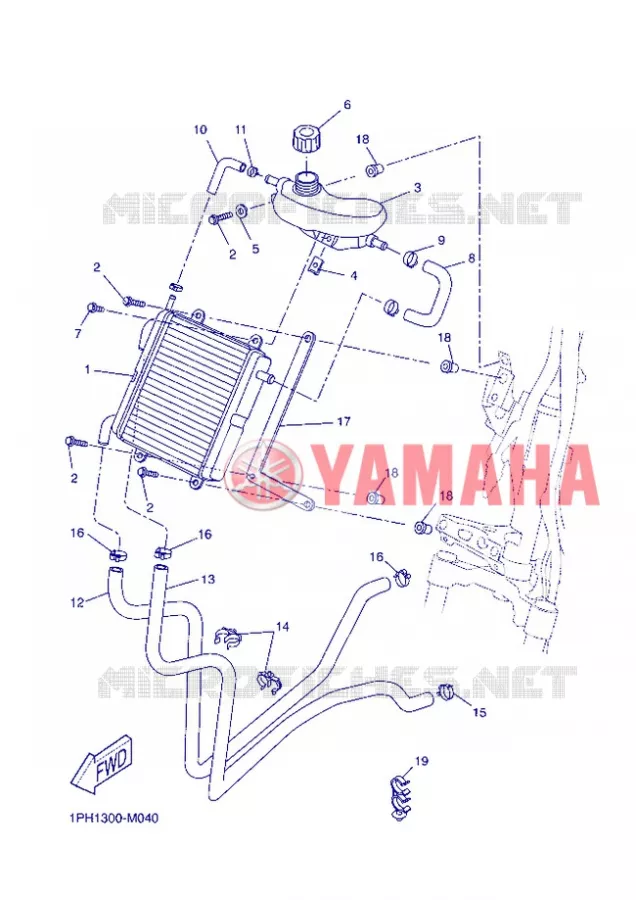 RADIATOR / HOSES Yamaha SCOOTER 50 2013 AEROX  NS50