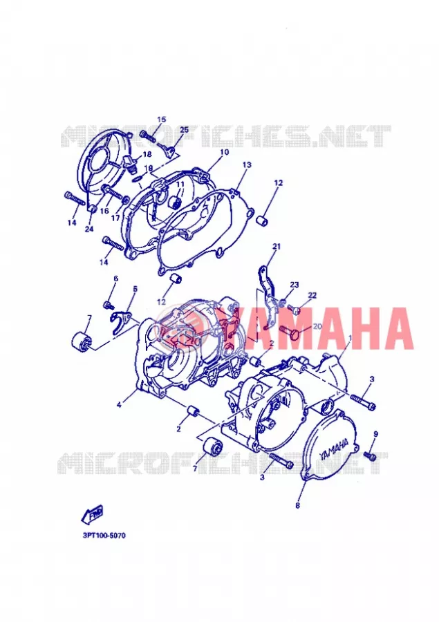 CRANKCASE Yamaha MOTO 50 2013 PW  PW50