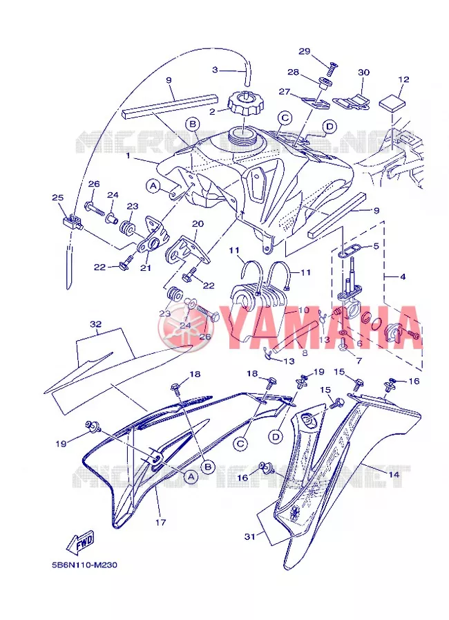 FUEL TANK Yamaha MOTO 110 2013 TTRE  TT-R110E