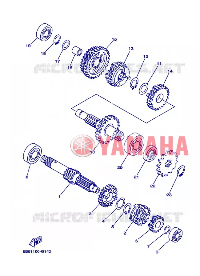 TRANSMISSION Yamaha MOTO 110 2013 TTRE  TT-R110E