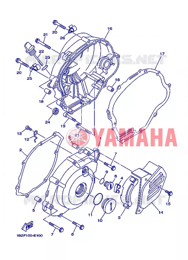 COVER - ENGINE 1 Yamaha MOTO 125 2013 TTR BIG WHEELS  TT-R125LWE