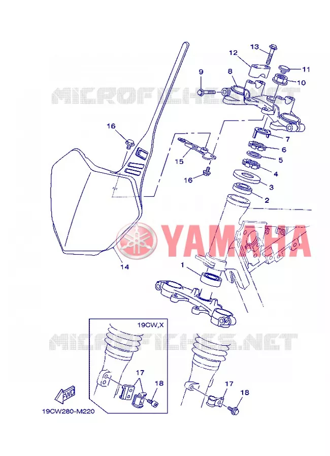 STEERING Yamaha MOTO 125 2013 TTR BIG WHEELS  TT-R125LWE