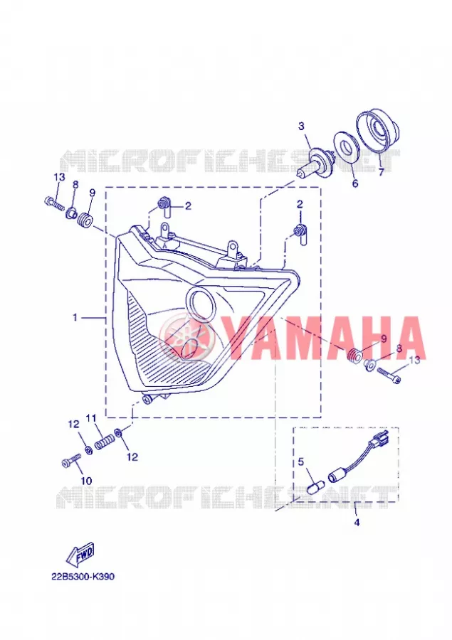 HEADLIGHT Yamaha MOTO 125 2013 WR-R  WR125R