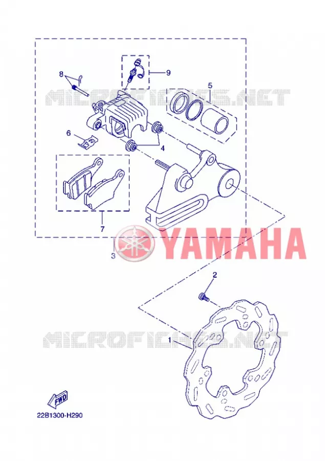 REAR BRAKE CALIPER Yamaha MOTO 125 2013 WR-R  WR125R