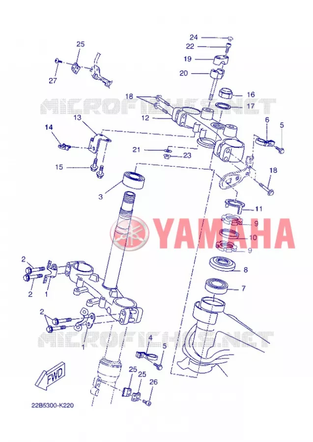 STEERING 2 Yamaha MOTO 125 2013 WR-R  WR125R