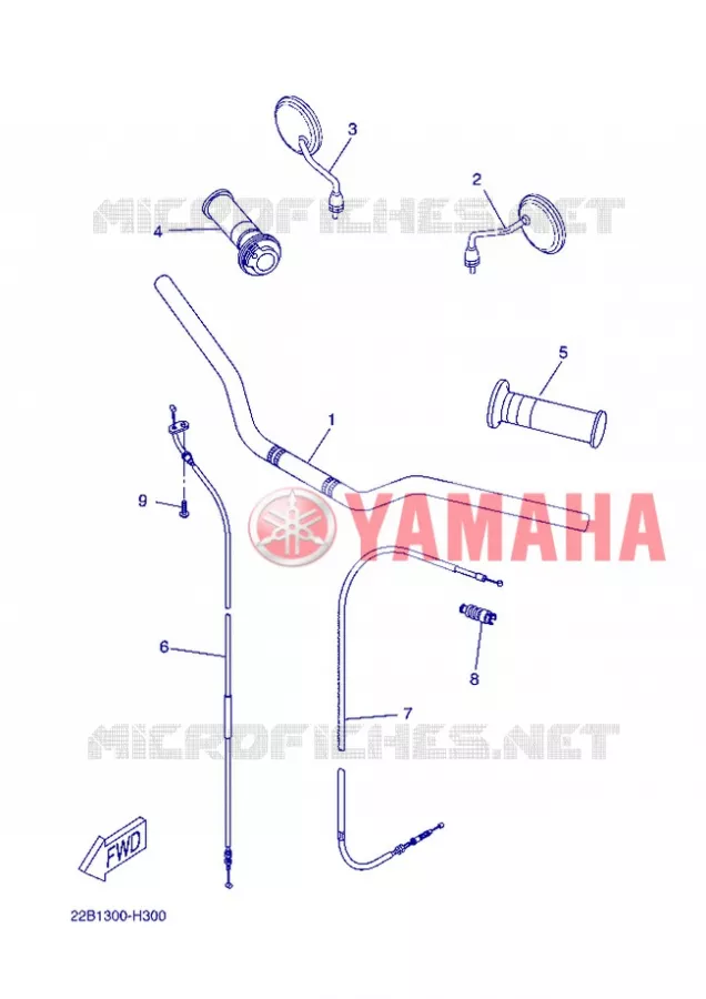 HANDLEBAR & CABLES Yamaha MOTO 125 2013 WR-R  WR125R