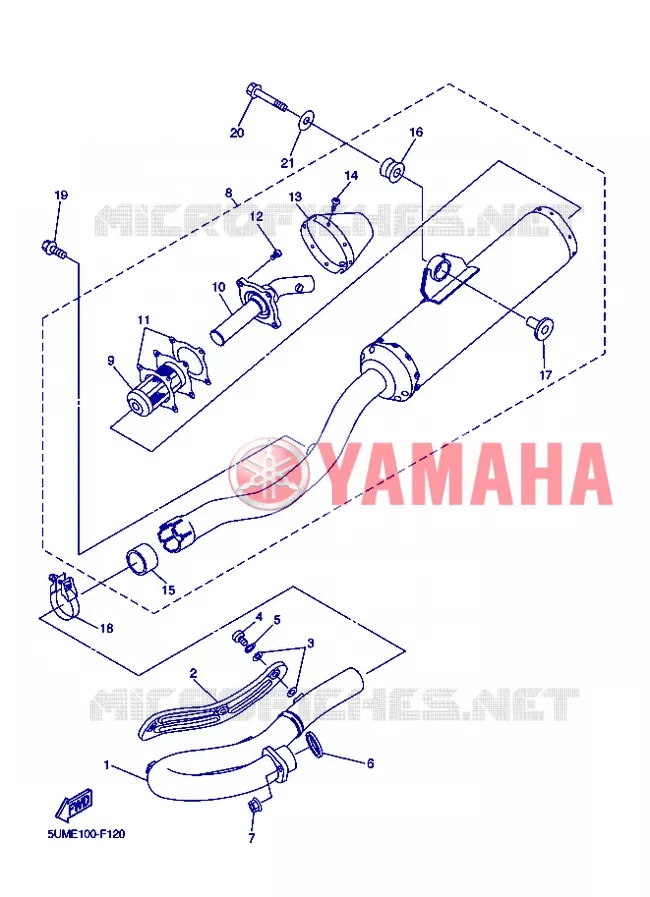 EXHAUST Yamaha MOTO 250 2013 WRF  WR250F