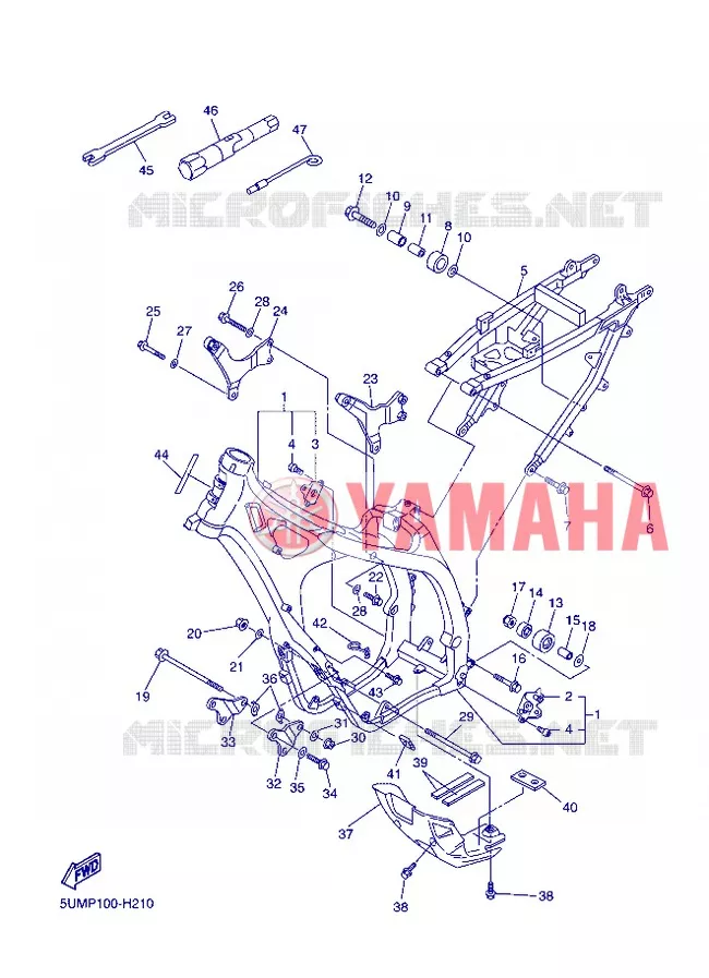 FRAME Yamaha MOTO 250 2013 WRF  WR250F