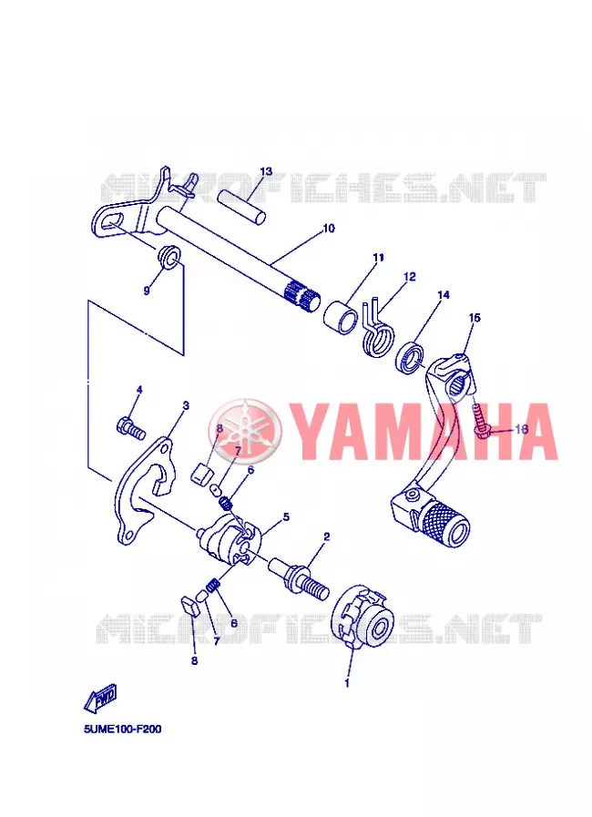 GEAR SHIFT SHAFT / LEVER Yamaha MOTO 250 2013 WRF  WR250F