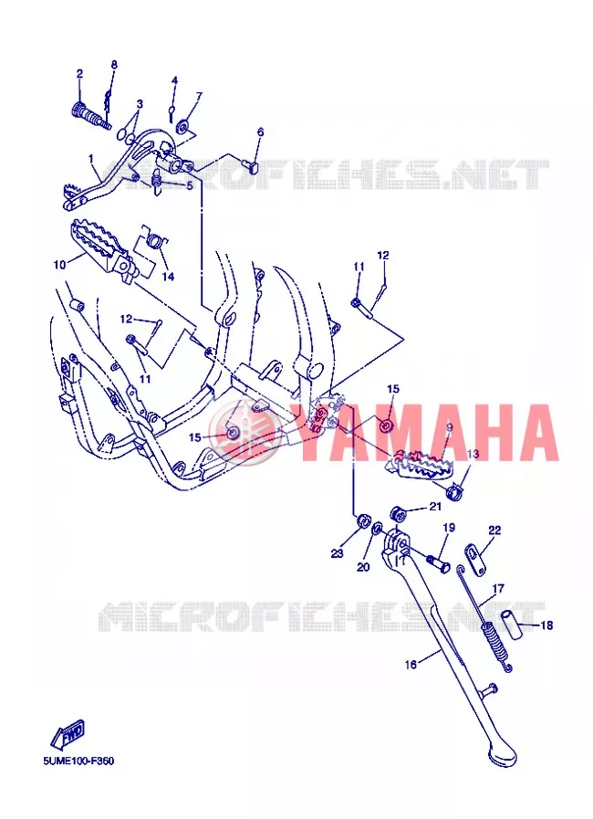 STAND / FOOTREST Yamaha MOTO 250 2013 WRF  WR250F