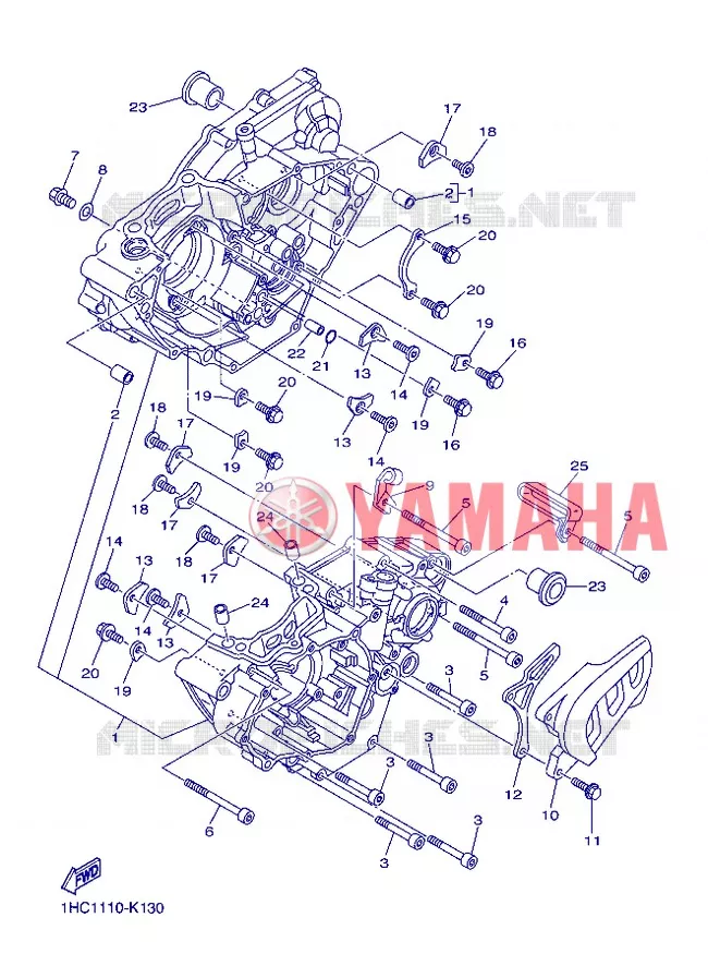 CRANKCASE Yamaha MOTO 250 2013 WRF  WR250F