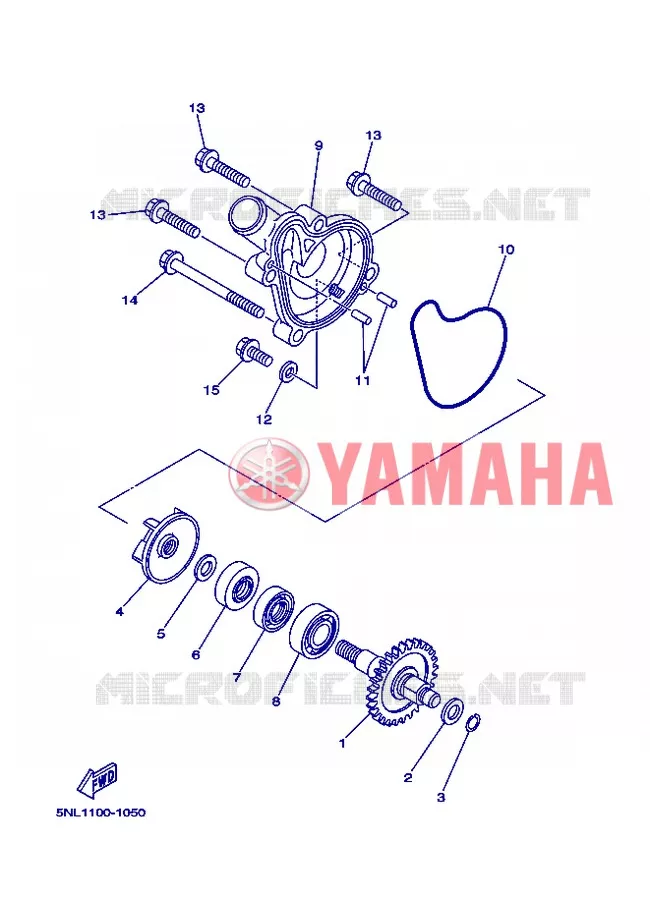 WATERPUMP / HOSES Yamaha MOTO 250 2013 WRF  WR250F