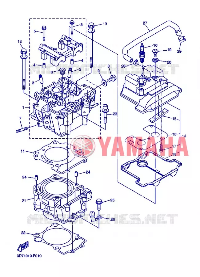 CYLINDER Yamaha MOTO 250 2013 WR-R  WR250R
