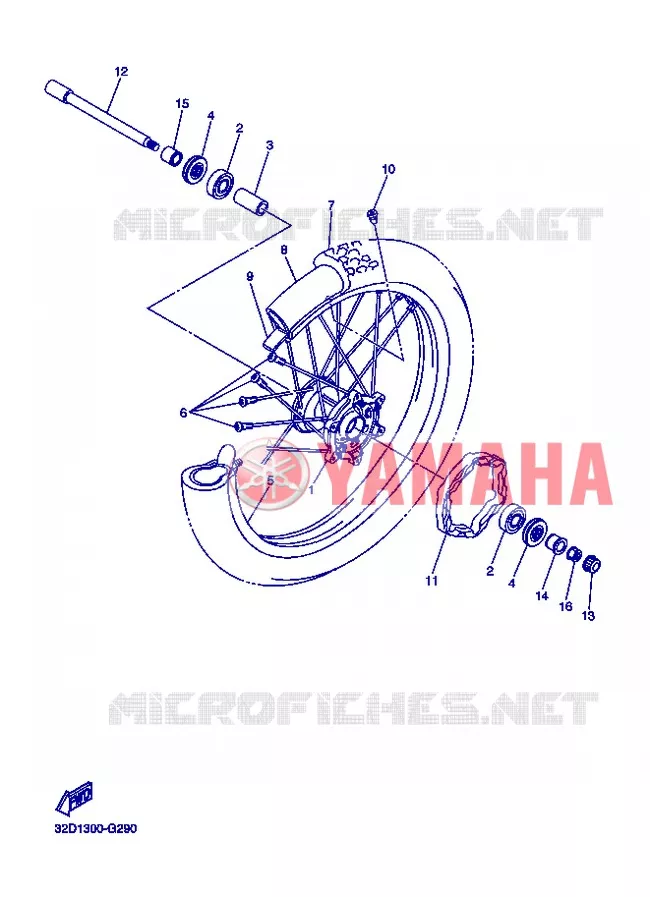 FRONT WHEEL Yamaha MOTO 250 2013 WR-R  WR250R