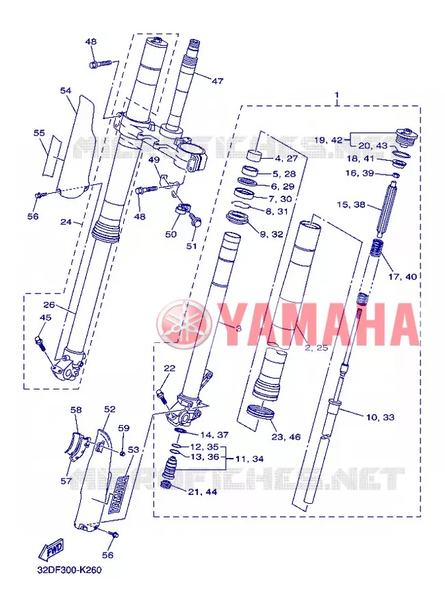 FRONT FORK Yamaha MOTO 250 2013 WR-R  WR250R