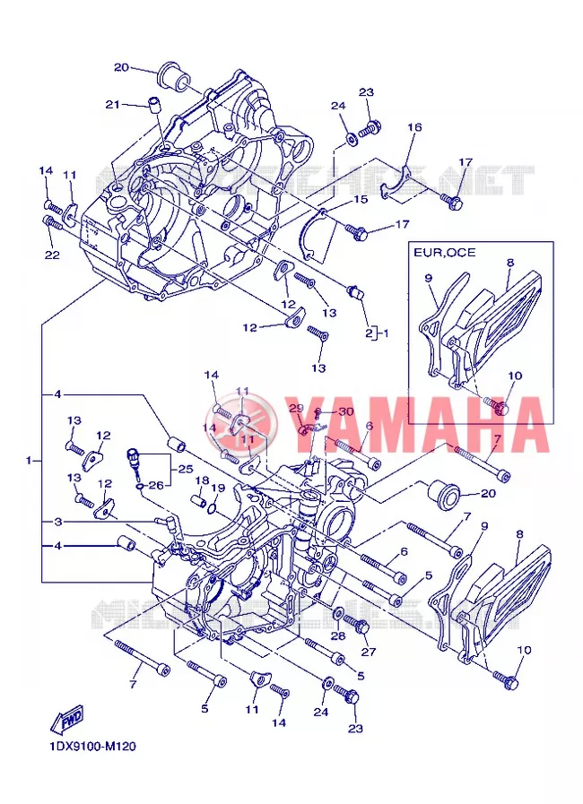 CRANKCASE Yamaha MOTO 450 2013 WRF  WR450F