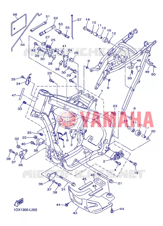 FRAME Yamaha MOTO 450 2013 WRF  WR450F